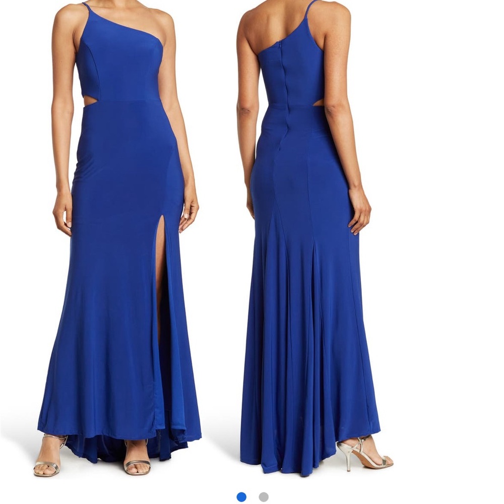 One shoulder dress with cute cut out on side